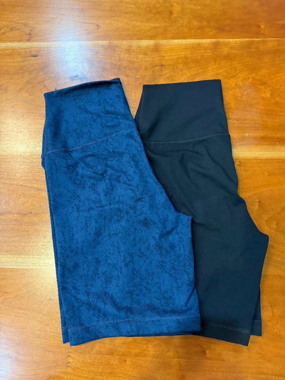 YOGALICIOUS LUX 2 PAIR YOGA SHORTS BLUE BLACK